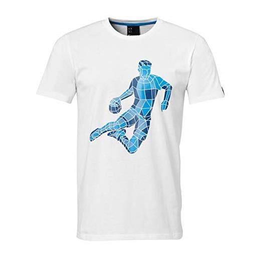 Kempa maglietta da uomo polygon player, uomo, t-shirt, 200226902, bianco, 3xl