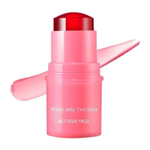EVURU milk jelly tint, milk cooling water jelly tint, makeup lip tint, jelly blush stick, sheer lip & cheek stain, buildable watercolor finish (red)