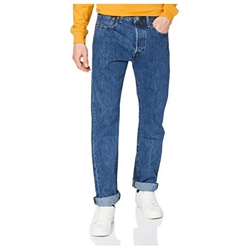 Levi's 501 original fit, jeans uomo, stonewashed black, 34w / 30l