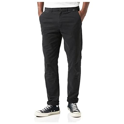 Calvin Klein Jeans calvin klein slim fit garment dye chino k10k109911 pantaloni in tessuto, nero (ck black), 28w / 32l uomo