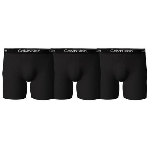 Calvin Klein boxer uomo confezione da 3 elasticizzati, nero (black), s