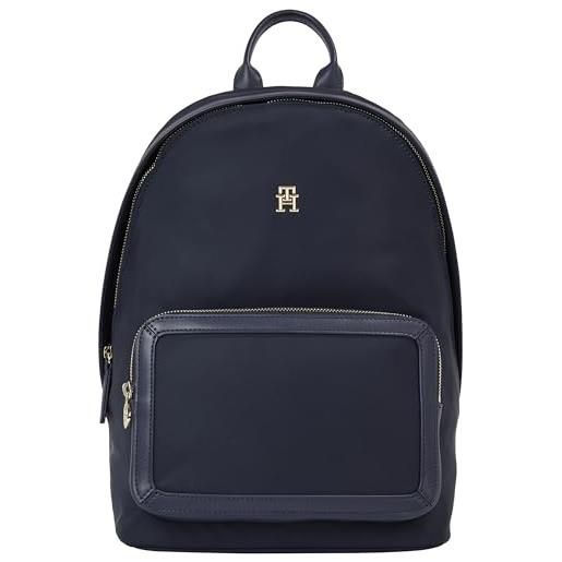 Tommy Hilfiger th essential s backpack aw0aw15718, zaini donna, blu (space blue), os