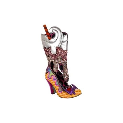 Irregular Choice ciliegia in, stivali ad altezza ginocchio donna, nero, 38 eu