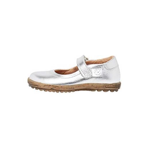 Naturino baia-ballerina in pelle laminata argento 23