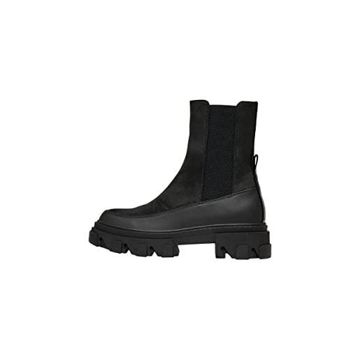 Only shoes onltola-1 nubuck pu chunky boot-noos, stivaletto donna, black, 36 eu