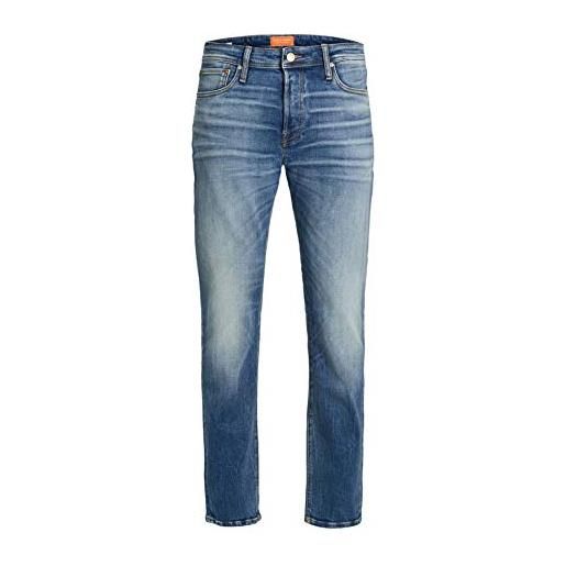 JACK & JONES uomo jeans comfort fit mike original jos mid waist reg basic, colore: blu, taglia pantalone: 31w / 32l