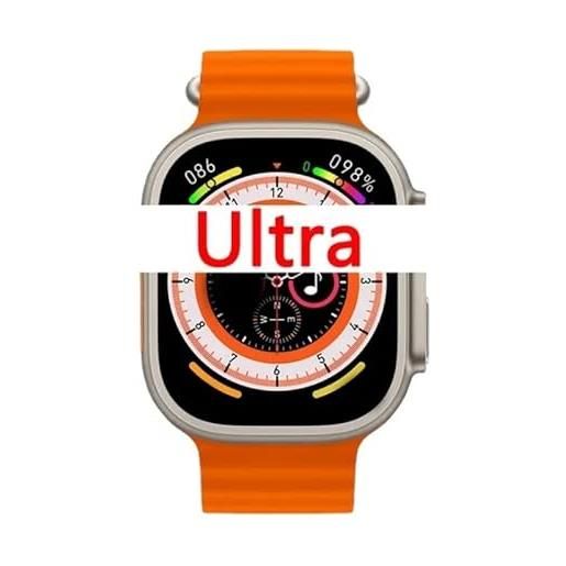 DEJJYYYZ 2024 originale hk8 pro max ultra gen 2 smart watch uomo 49mm amoled 2.15 high refresh nfc chatgpt smartwatch pk hello watch 3plus (arancione)