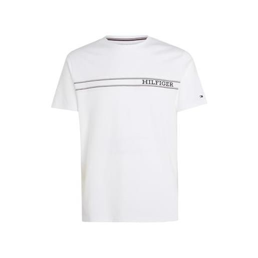 Tommy Hilfiger t-shirt uomo bianco, cotone, girocollo (xl)