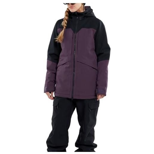 Volcom giacca da sci e snowboard shelter 3d stretch jacket, blackberry, m
