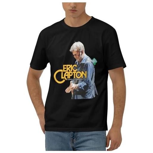 Ovid eric music and clapton - maglietta classica unisex in cotone, per uomo e donna, maglietta classica, colore nero, nero , l