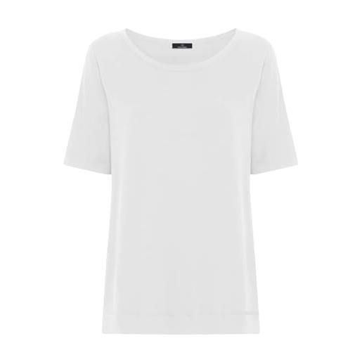 ragno t-shirt girocollo a manica corta in misto viscosa art. Dn12t7 (3, 010 bianco)