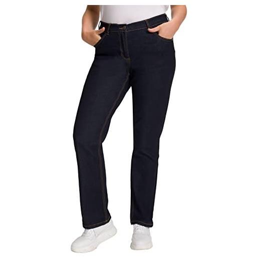 ULLA POPKEN straight-jeans, jeans donna, blu (dark blue denim), 53w / 32l