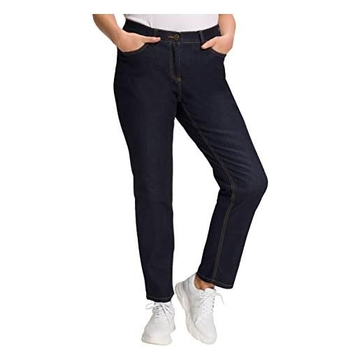 ULLA POPKEN slim-jeans, pantaloni donna, blu (dark blue denim), 53w / 32l