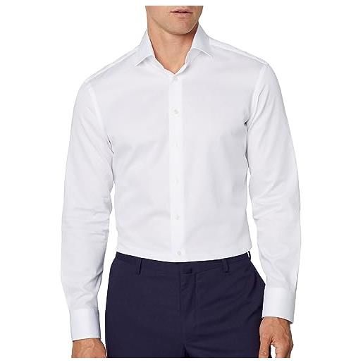 Hackett London struttura dobby camicia, bianco (bianco), 48 uomo