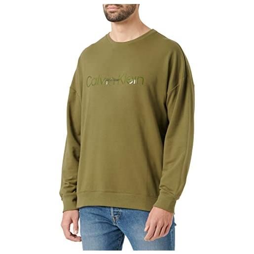 Calvin Klein Jeans calvin klein l/s sweatshirt 000nm2352e felpe pesanti, verde (napa), l uomo