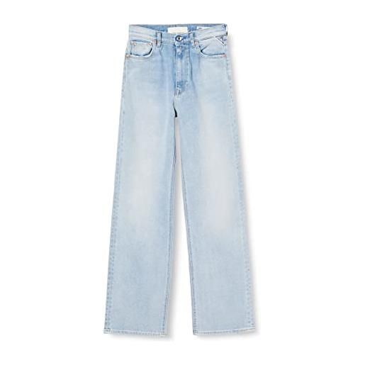 REPLAY jeans donna laelj leg fit in denim comfort, blu (super light blue 011), w33 x l32