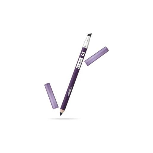 PUPA MILANO pupa matita occhi multiplay full violet - triplo uso eyeliner, ombretto e kajal - adatta per occhi sensibili e lenti a contatto (colore 05 full violet) formato 1,2 g