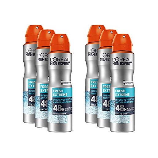 L'oréal men expert fresh extreme deo spray con 48h non stop, confezione (x 150 milliliters)