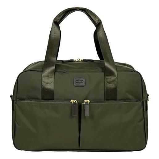 Bric's borsone multitasca x-collection, bagaglio a mano 40x20x25 ryanair ed easyjet, leggero, robusto e impermeabile, oliva/moro