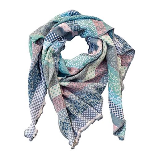 Invero, foulard triangolare grace 100% cotone (kba), pastello, taglia unica