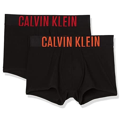 Calvin Klein Jeans calvin klein trunk 2pk 000nb2602a, boxer uomo, nero (b-exact/ samba logos), xl