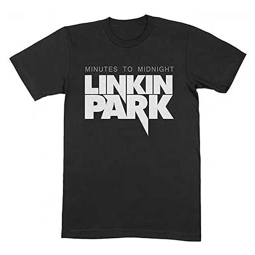 Rock Off linkin park maglietta minutes to midnight licenza ufficiale manica corta nero men ragazzo short sleeve, nero , s