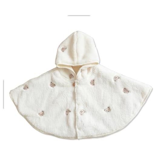SONARIN caldo bambini poncho con cappuccio, carino cappotto neonati antivento spessa giacca invernale poncio capo mantello giubbotto per ragazzi ragazze 1-3 anni(tulipano)