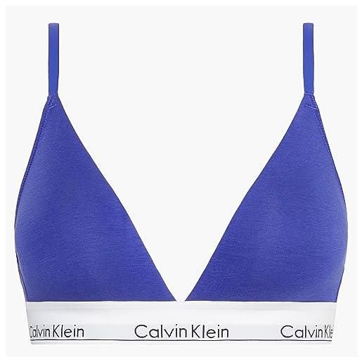 Calvin Klein reggiseno a triangolo donna lght lined elasticizzato, multicolore (spectrum blue), s