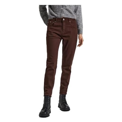 Pepe Jeans pantalone jeans violet marrone donna, marrone, 28w x 30l