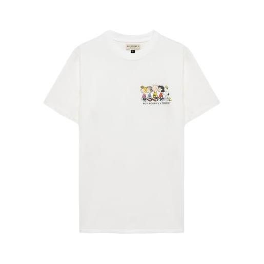 ROY ROGER'S t-shirt girocollo bianca stampa peanuts p24