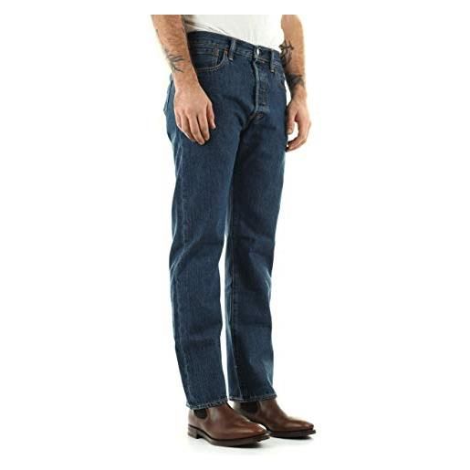 Levi's uomo 501 original fit denim jeans, blu, 34w x 36l