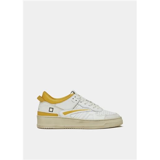 D.A.T.E. torneo leather white-yellow