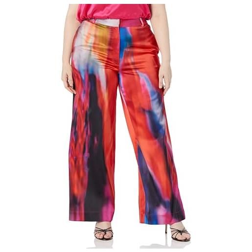 The Drop women's pantaloni con spacco laterale, stampa multicolore, by @itsjuliettefoxx, 4xl plus