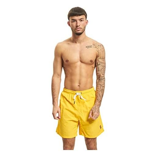 Urban Classics block swim shorts, pantaloncini da bagno, uomo, blk/red, m