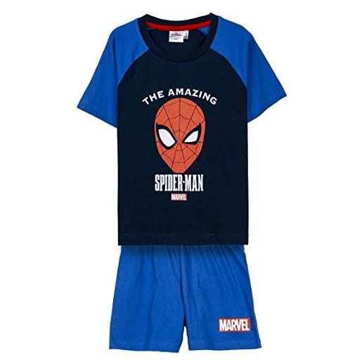 CERDÁ LIFE'S LITTLE MOMENTS corto single jersey pigiama estivo di spiderman per bambini, grigio e rosso, 5 anni unisex baby