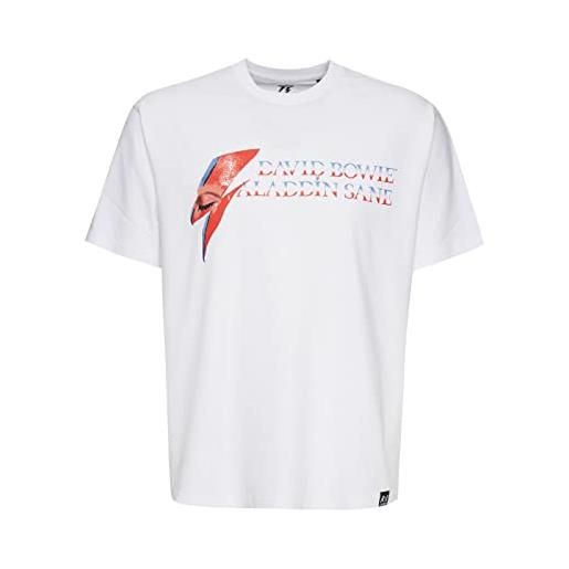 Recovered david bowie aladdin sane relaxed white maglietta by t-shirt, bianco, l uomo