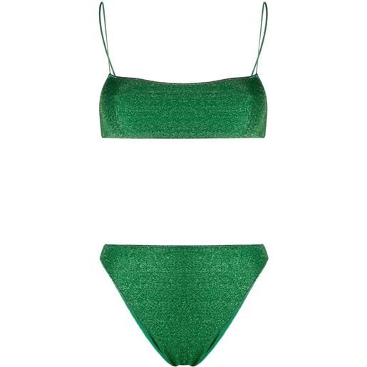 Oséree set bikini metallizzato lumiére - verde