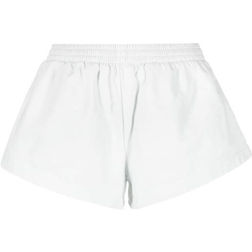 Balenciaga shorts svasati con vita elasticizzata - bianco