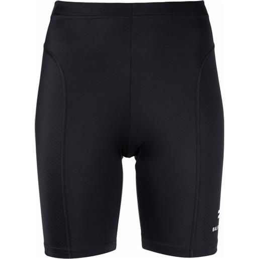 Balenciaga shorts con stampa - nero