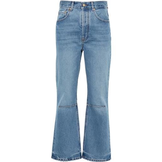 Jacquemus jeans le de-nîmes crop a vita alta - blu