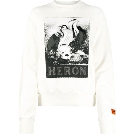 Heron Preston felpa con stampa grafica - bianco