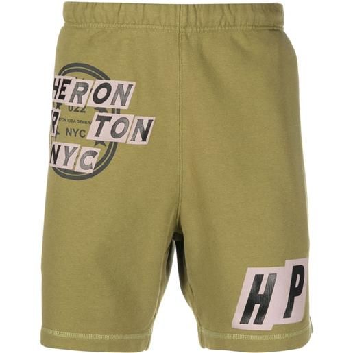 Heron Preston shorts sportivi con logo - verde