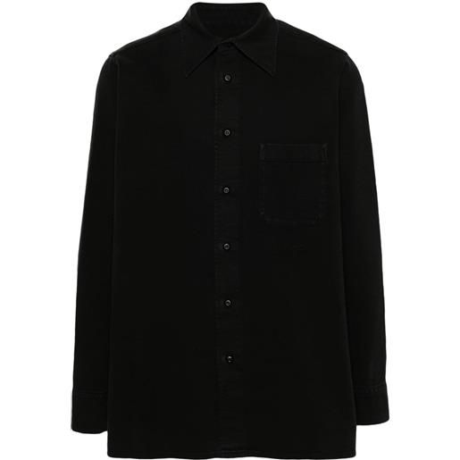 MM6 Maison Margiela camicia con ricamo - nero