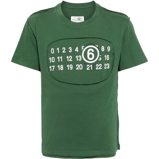 MM6 Maison Margiela t-shirt con stampa - verde