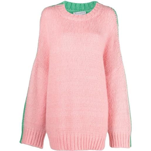 JW Anderson maglione girocollo con design color-block - rosa