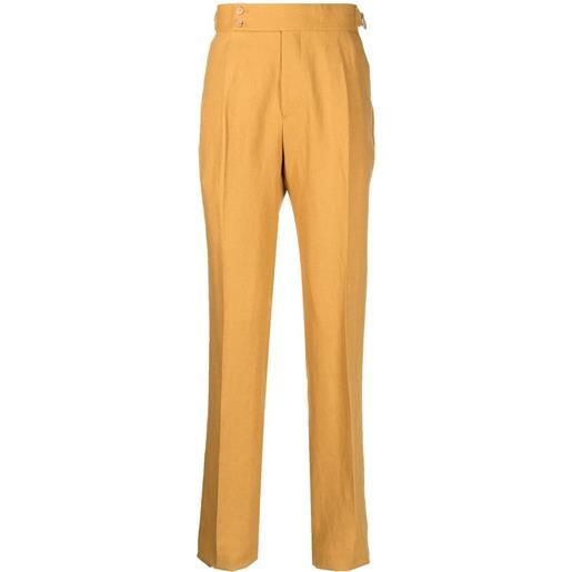 Man On The Boon. pantaloni sartoriali dritti - giallo