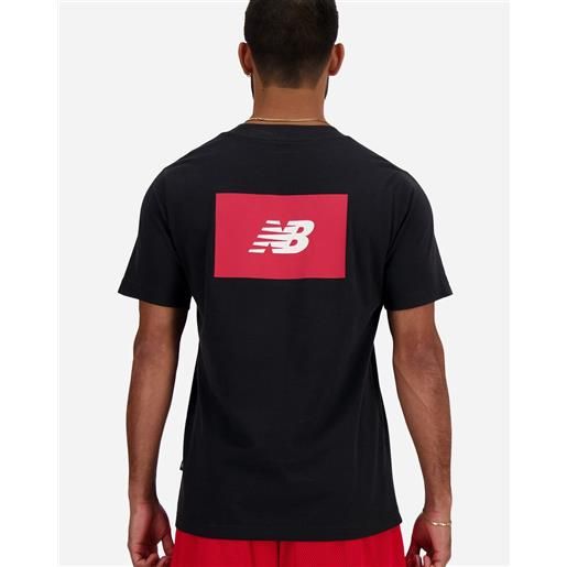 T-shirt maglia maglietta uomo new balance nero athletics never age m lifestyle mt41584bk