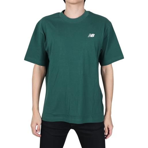 T-shirt maglia maglietta uomo new balance verde sport essentials cotone mt41509nwg