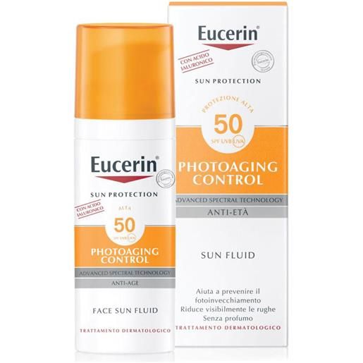 Eucerin sun fluido viso antietà spf50 50ml