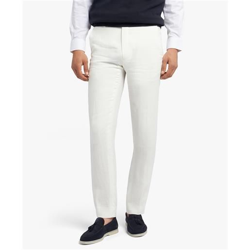 Brooks Brothers white linen trousers